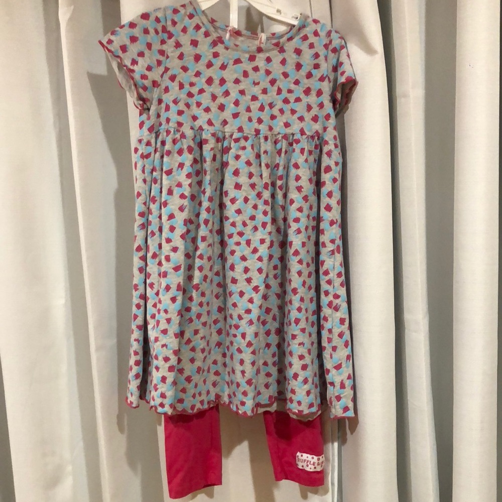 Ruffle girls Capri pants and top